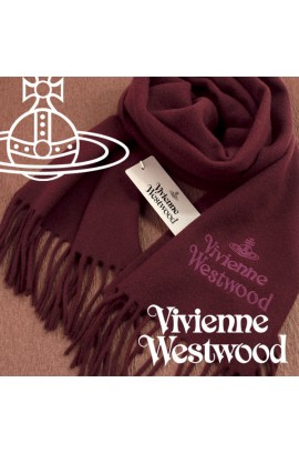 Vivienne Westwood - Rana Wool Logo Scarf / Cherry Red